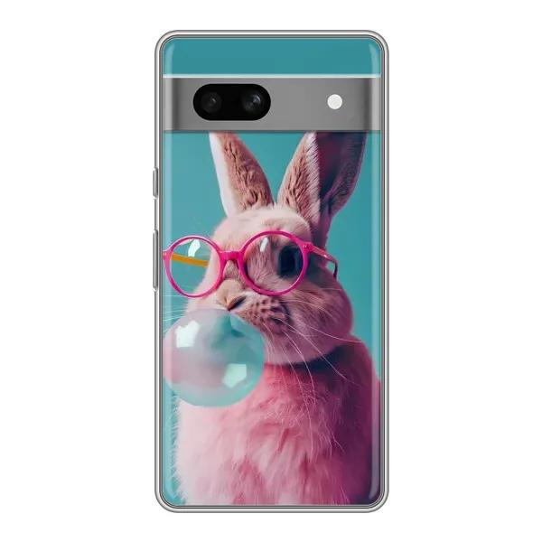 Чохол з принтом «Кролик в окулярах» для Google Pixel 7A