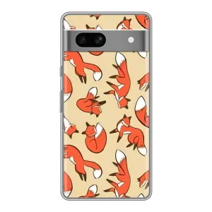 Чехлы с картинкой Лисички для Google Pixel 7A (VPrint) (Лисички)