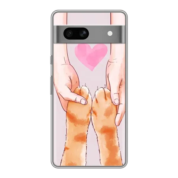 Чохол з принтом «Любовь до котиків» для Google Pixel 7A