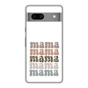 Чехлы для мамы на Google Pixel 7A (Текстовый коллаж мама)