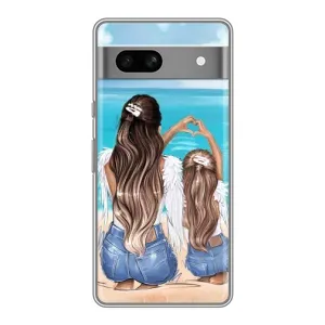 Чехол с печатью для Google Pixel 7A - (Мама с ребенком) (AlphaPrint)