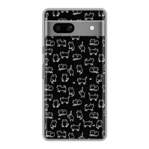 Чохол з принтом для Google Pixel 7A (AlphaPrint) Модні коти (Маленькі котики)