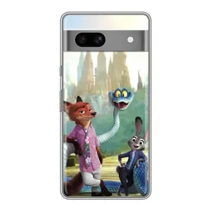 Чехол с принтом «Герои мультфильма Зверополис» для Google Pixel 7A