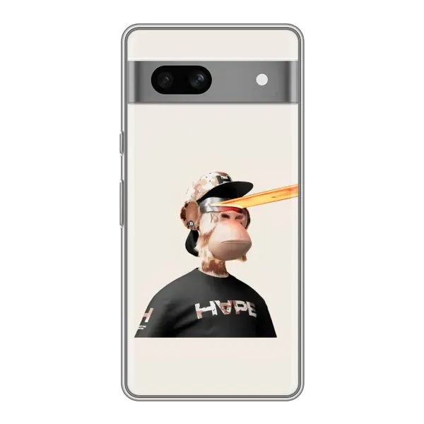 Чехол с принтом «обезьяна NFT в очках» для Google Pixel 7A