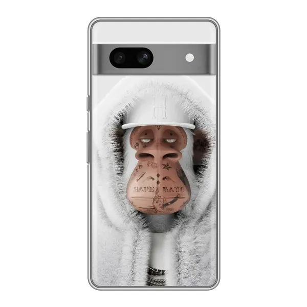 Чехол с принтом «обезьяна NFT в тату» для Google Pixel 7A