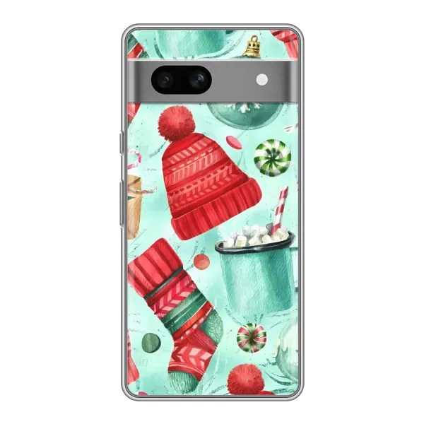 Чехол с принтом «Одежда НГ» для Google Pixel 7A