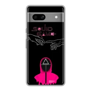 Чехол Гра в кальмара для Google Pixel 7A (Минимализм Игра кальмара)