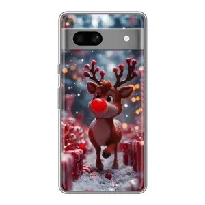 Яскравий чохол для Google Pixel 7A з Зимові Оленята (Олень серед подарунків)