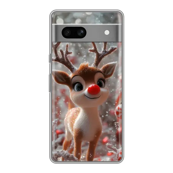 Чохол з принтом «Олень з носом» для Google Pixel 7A