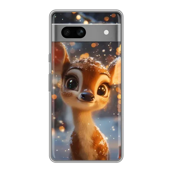Чохол з принтом «Оленятко серед гірлянд» для Google Pixel 7A