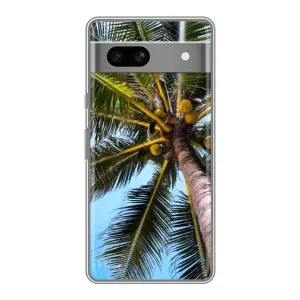 Силиконовый чехол с КАРТИНКАМИ лето для Google Pixel 7A (AlphaPrint) (Пальма)