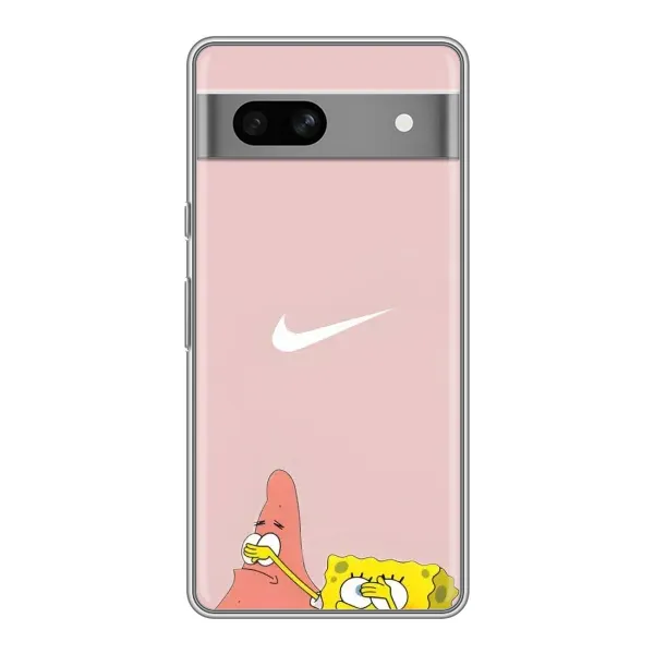 Чехол с принтом «Патрик и Губка» для Google Pixel 7A
