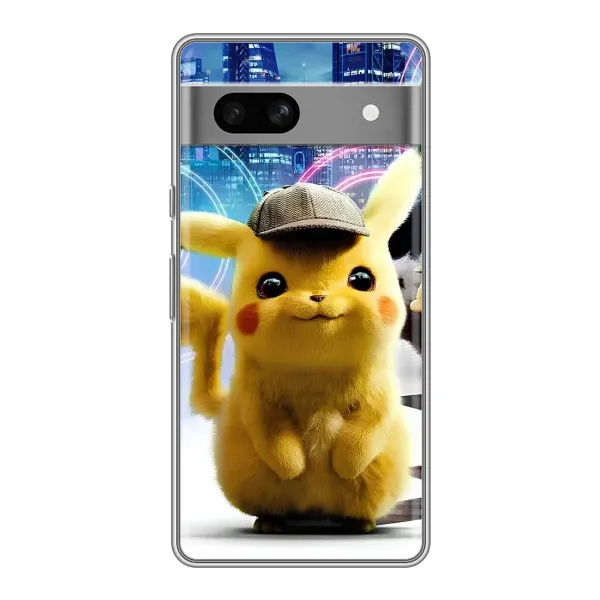 Чохол з принтом «Пікачу в місті» для Google Pixel 7A