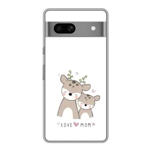 Чехлы для мамы на Google Pixel 7A (Оленята мама и малыш)