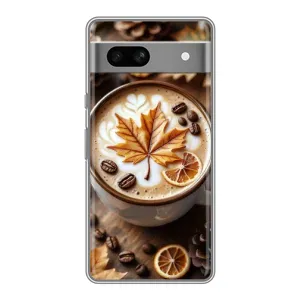 Чехол с уникальным дизайном «Осень с кофе» для Google Pixel 7A (Пряный кофе)