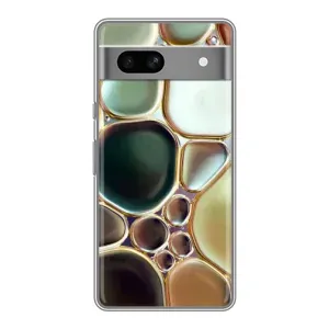 Мраморный чехол на Google Pixel 7A (VPrint) (Радужный Мрамор)