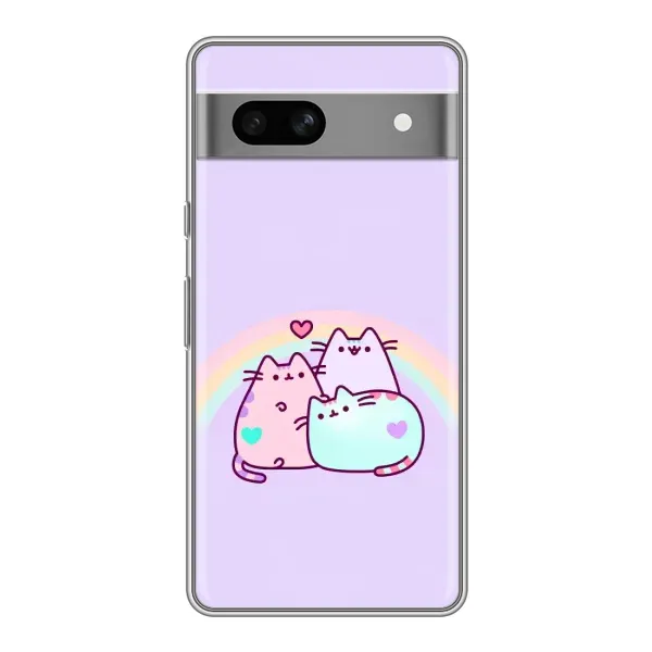 Чохол з принтом «Радужний котик» для Google Pixel 7A