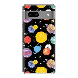 Космические Чехлы для Гугл Пиксель 7А (VPrint) (Рисованные планеты)
