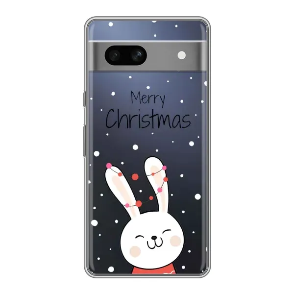 Чохол з принтом «Різдвяний заєць» для Google Pixel 7A