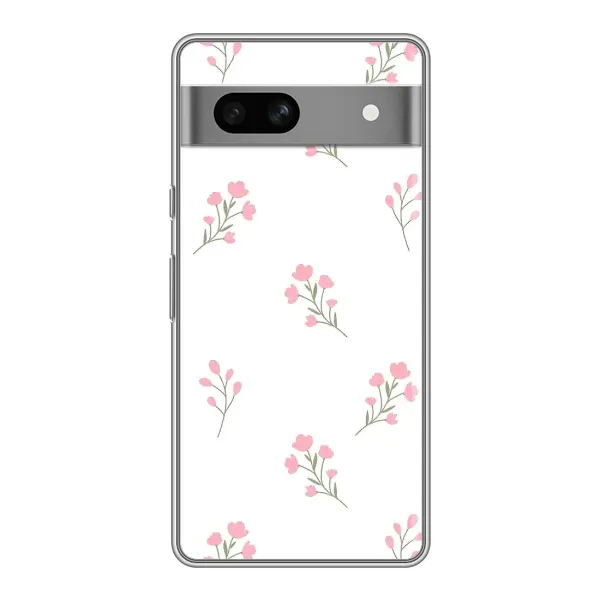 Чехол с принтом «Розовые цветы» для Google Pixel 7A