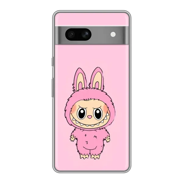 Чехол с принтом «Розовый Лабубу» для Google Pixel 7A