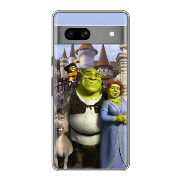 Чехол с принтом «Сказочные герои Шрека» для Google Pixel 7A