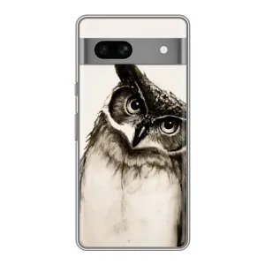 Чехол с птицами на Google Pixel 7A (VPrint) (Сова)