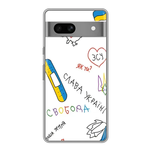 Чехол с принтом «Стикер» для Google Pixel 7A