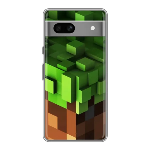 Чехол с принтом «текстура Майнкрафт» для Google Pixel 7A