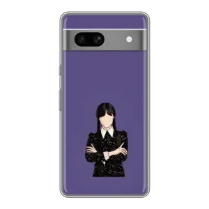 Чохли Венсдей на Google Pixel 7A Уенсдей (AlphaPrint) (Венздей у чорному)