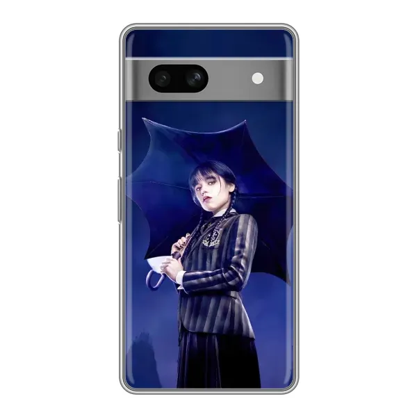 Чехол с принтом «Уэнздей с зонтом» для Google Pixel 7A