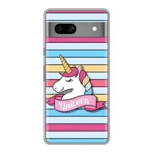 Чехол для Гугл Пиксель 7А - (Единорожки - Новинки) (AlphaPrint) (Unicorn)