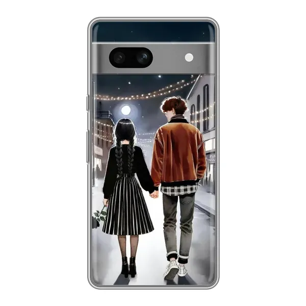 Чохол з принтом «Венздей та Тайлер» для Google Pixel 7A