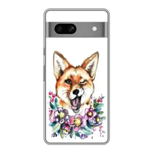 Чехлы с картинкой Лисички для Google Pixel 7A (VPrint) (Веселая лисичка)