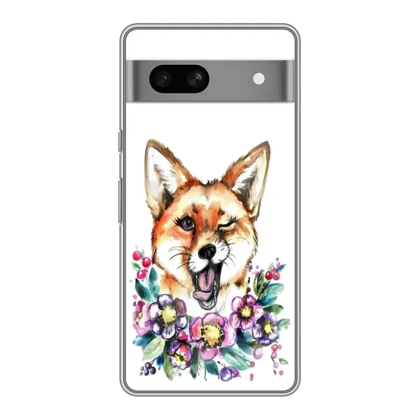 Чохол з принтом «Весела лисичка» для Google Pixel 7A