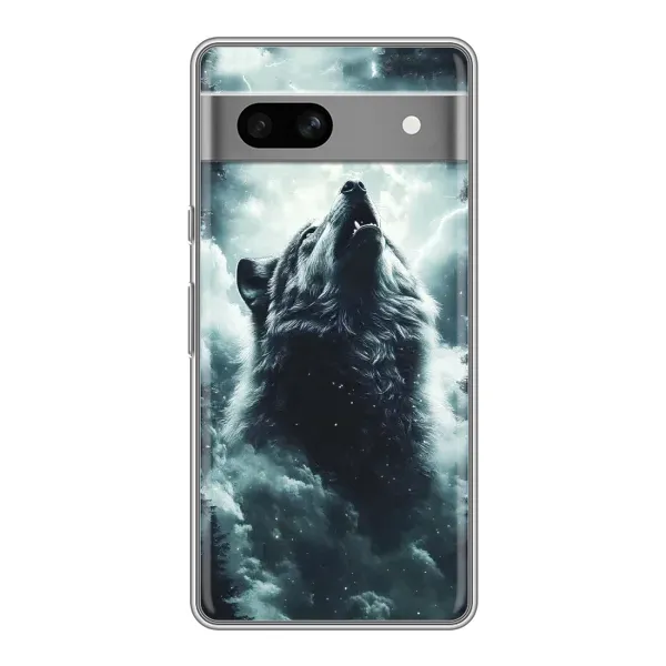Чохол з принтом «Вовк у хмарах» для Google Pixel 7A Чохол з принтом «Вовк у хмарах» для Google Pixel 7A