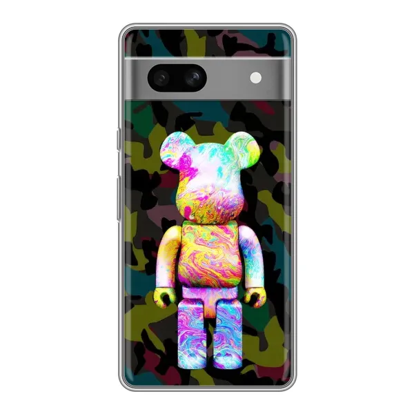 Чохол з принтом «Яскравий Bearbrick» для Google Pixel 7A