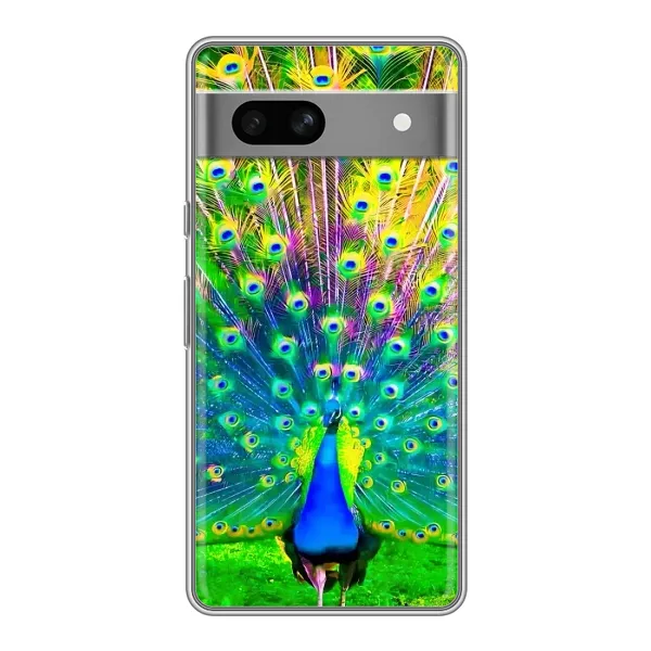Чехол с принтом «Яркий Павлин» для Google Pixel 7A
