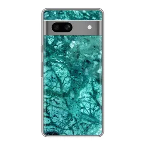 Мраморный чехол на Google Pixel 7A (VPrint) (Зеленый мрамор)