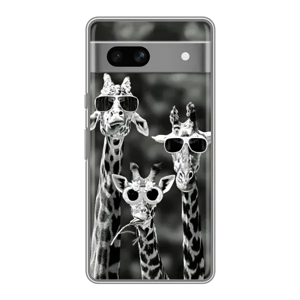 Чехол с принтом «Жирафы в очках» для Google Pixel 7A