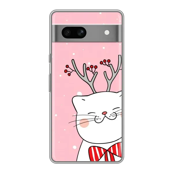 Чехол с принтом «Зимний кот» для Google Pixel 7A