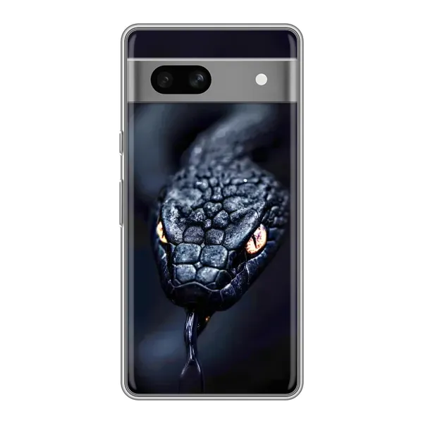 Чохол з принтом «Чорна змія» для Google Pixel 7A Чохол з принтом «Чорна змія» для Google Pixel 7A