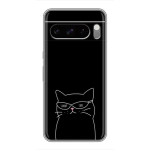 Чехол с рисунком кот на Google Pixel 8 Pro (Равнодушный кот)