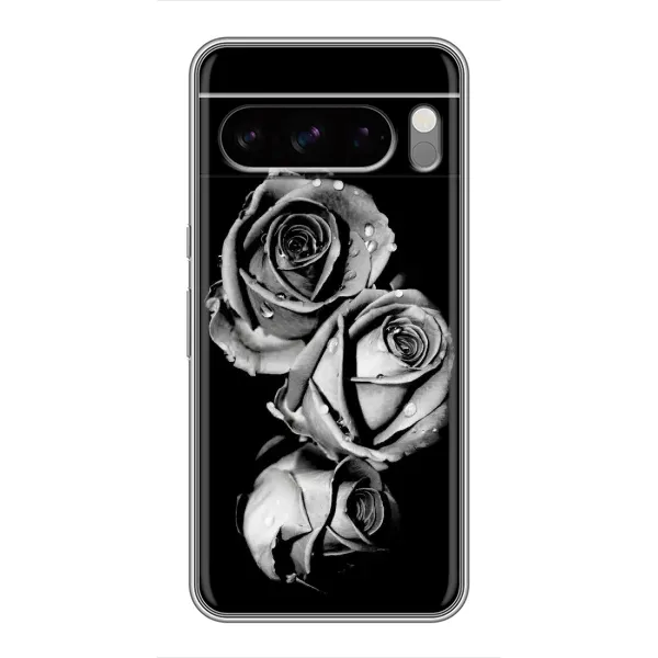 Чохол з принтом «Чорна троянда» для Google Pixel 8 Pro