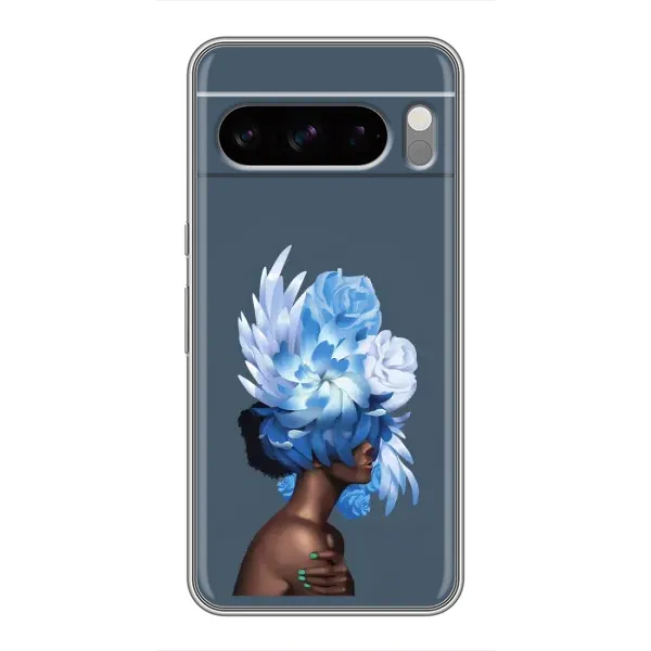 Чехол с принтом «Цветы на голове» для Google Pixel 8 Pro