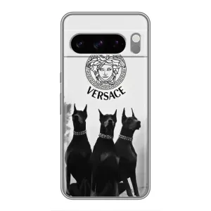 Чохли VERSACE для Гугл Пiксель 8 Про (PREMIUMPrint) (Доберман Версаче)