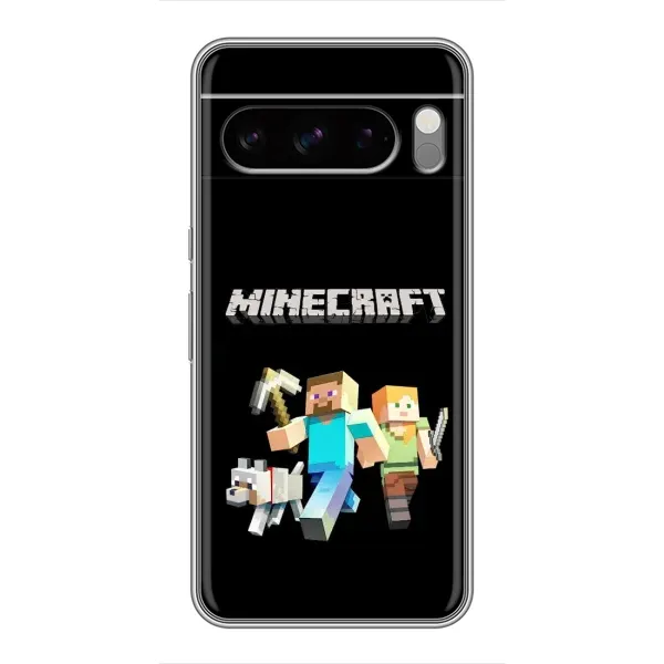 Чохол з принтом «герої Minecraft» для Google Pixel 8 Pro