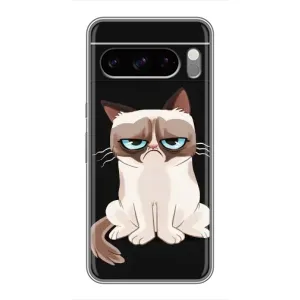 Чохол з принтом для Google Pixel 8 Pro (AlphaPrint) Модні коти (Сумний кіт)