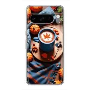 Чохол з принтом «Кава і гарбузики» для Google Pixel 8 Pro