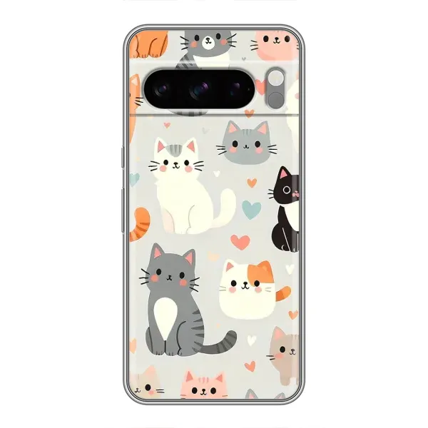 Чохол з принтом «Колаж котів» для Google Pixel 8 Pro Чохол з принтом «Колаж котів» для Google Pixel 8 Pro